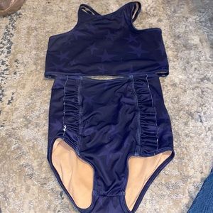 Kortni Jeane Stars Racer Back/Front Ruffle Bottoms